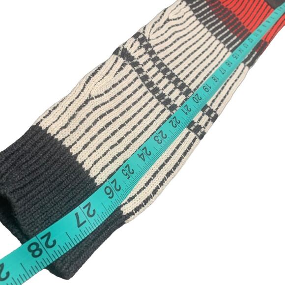 Cable Stitch Sweater Unisex Black White Grey Red Size Small - Picture 9 of 11